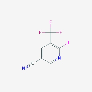 molecular formula C7H2F3IN2 B13089318 6-Iodo-5-(trifluoromethyl)nicotinonitrile 