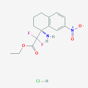 (R)-Ethyl 2-(1-amino-7-nitro-1,2,3,4-tetrahydronaphthalen-1-yl)-2,2-difluoroacetate hydrochloride