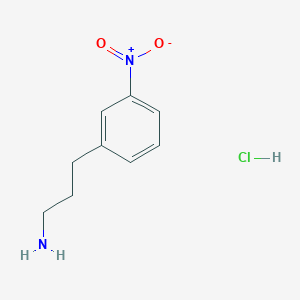 molecular formula C9H13ClN2O2 B13089357 3-(3-Nitrophenyl)propan-1-amine hydrochloride 