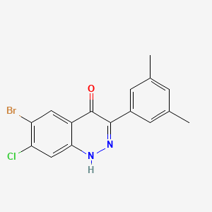 6-Bromo-7-chloro-3-(3,5-dimethylphenyl)cinnolin-4-ol