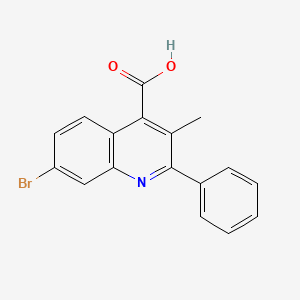 7-Bromo-3-methyl-2-phenylquinoline-4-carboxylic acid