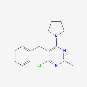 molecular formula C16H18ClN3 B1308942 5-苄基-4-氯-2-甲基-6-吡咯烷-1-基-嘧啶 CAS No. 500156-13-8