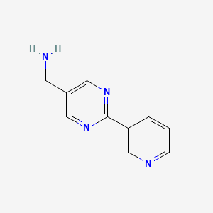 molecular formula C10H10N4 B13089442 (2-(Pyridin-3-YL)pyrimidin-5-YL)methanamine 