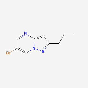 molecular formula C9H10BrN3 B13089448 6-Bromo-2-propylpyrazolo[1,5-a]pyrimidine 