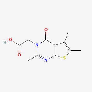molecular formula C11H12N2O3S B1308949 (2,5,6-Trimethyl-4-oxo-4H-thieno[2,3-d]pyrimidin-3-yl)-acetic acid CAS No. 878657-12-6