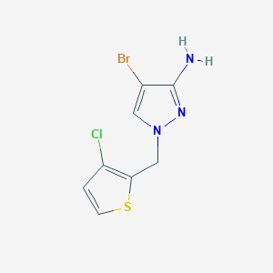 4-Bromo-1-[(3-chlorothiophen-2-yl)methyl]-1H-pyrazol-3-amine