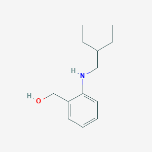 molecular formula C13H21NO B13089548 {2-[(2-Ethylbutyl)amino]phenyl}methanol 