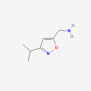 molecular formula C7H12N2O B1308956 5-氨基甲基-3-异丙基异噁唑 CAS No. 543713-30-0