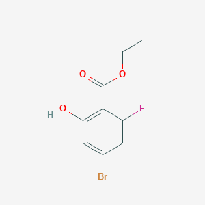 molecular formula C9H8BrFO3 B13089560 Ethyl 4-bromo-2-fluoro-6-hydroxybenzoate 