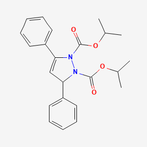 molecular formula C23H26N2O4 B13089579 Diisopropyl 3,5-diphenyl-1H-pyrazole-1,2(3H)-dicarboxylate 