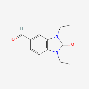 molecular formula C12H14N2O2 B1308961 1,3-Diethyl-2-oxo-2,3-dihydro-1H-benzoimidazole-5-carbaldehyde CAS No. 14624-85-2