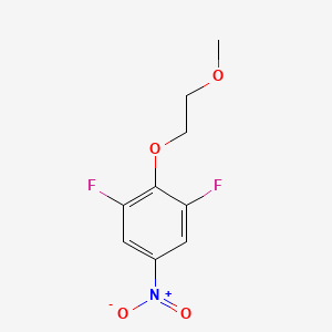 molecular formula C9H9F2NO4 B13089614 1,3-Difluoro-2-(2-methoxyethoxy)-5-nitrobenzene 