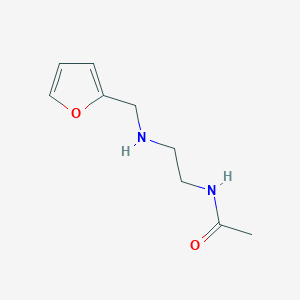 molecular formula C9H14N2O2 B13089622 N-{2-[(furan-2-ylmethyl)amino]ethyl}acetamide 