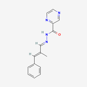 molecular formula C15H14N4O B13089632 N'-(2-Methyl-3-phenylallylidene)pyrazine-2-carbohydrazide CAS No. 307328-03-6