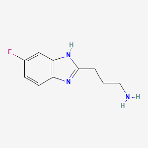 molecular formula C10H12FN3 B1308964 3-(5-氟-1H-苯并咪唑-2-基)-丙胺 CAS No. 883541-03-5