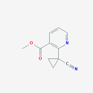 molecular formula C11H10N2O2 B13089652 Methyl 2-(1-cyanocyclopropyl)nicotinate 