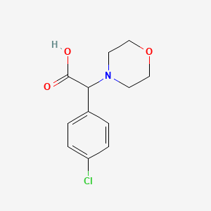 molecular formula C12H14ClNO3 B1308966 (4-Chloro-phenyl)-morpholin-4-yl-acetic acid CAS No. 876715-47-8
