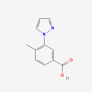 molecular formula C11H10N2O2 B1308970 4-Methyl-3-pyrazol-1-yl-benzoic acid CAS No. 1003502-76-8