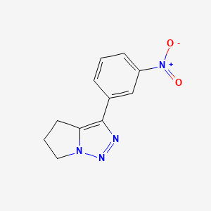 molecular formula C11H10N4O2 B13089723 3-(3-Nitrophenyl)-5,6-dihydro-4H-pyrrolo[1,2-C][1,2,3]triazole 