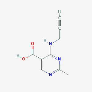 molecular formula C9H9N3O2 B13089730 2-Methyl-4-[(prop-2-yn-1-yl)amino]pyrimidine-5-carboxylic acid 