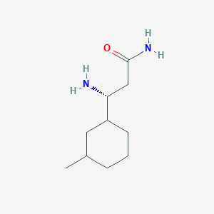 molecular formula C10H20N2O B13089743 (3R)-3-Amino-3-(3-methylcyclohexyl)propanamide 