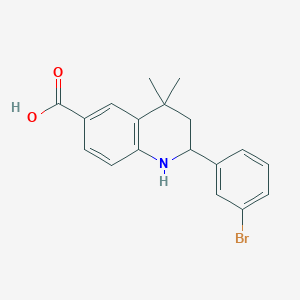 2-(3-Bromophenyl)-4,4-dimethyl-1,2,3,4-tetrahydroquinoline-6-carboxylic acid