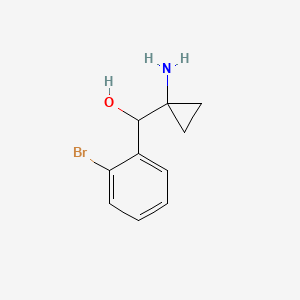 molecular formula C10H12BrNO B13089759 (1-Aminocyclopropyl)(2-bromophenyl)methanol 