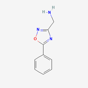 molecular formula C9H9N3O B1308978 (5-Phenyl-1,2,4-oxadiazol-3-yl)methanamine CAS No. 883545-92-4