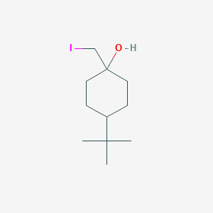 molecular formula C11H21IO B13089808 4-Tert-butyl-1-(iodomethyl)cyclohexan-1-ol 