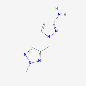 1-[(2-Methyl-2H-1,2,3-triazol-4-yl)methyl]-1H-pyrazol-3-amine