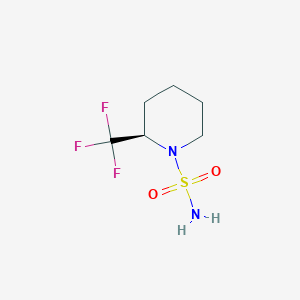 molecular formula C6H11F3N2O2S B13089819 (R)-2-Trifluoromethylpiperidine sulfonamide 