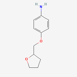 molecular formula C11H15NO2 B1308983 4-(Tetrahydro-furan-2-ylmethoxy)-phenylamine CAS No. 91246-63-8