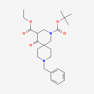 molecular formula C24H34N2O5 B13089832 2-tert-Butyl 4-ethyl 9-benzyl-5-oxo-2,9-diazaspiro[5.5]undecane-2,4-dicarboxylate 