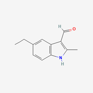 molecular formula C12H13NO B1308985 5-Ethyl-2-methyl-1H-indole-3-carbaldehyde CAS No. 876716-49-3