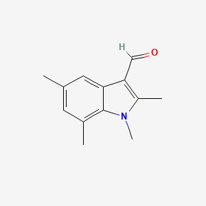 molecular formula C13H15NO B1308987 1,2,5,7-Tetramethyl-1H-indole-3-carbaldehyde CAS No. 883547-21-5