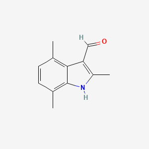 molecular formula C12H13NO B1308988 2,4,7-Trimethyl-1H-indole-3-carbaldehyde CAS No. 883547-98-6