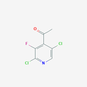 molecular formula C7H4Cl2FNO B13089897 1-(2,5-Dichloro-3-fluoropyridin-4-yl)ethanone 