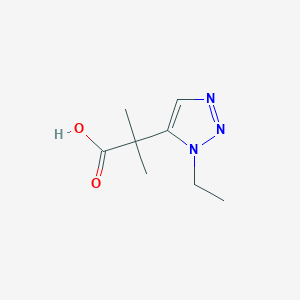 molecular formula C8H13N3O2 B13089916 2-(1-Ethyl-1H-1,2,3-triazol-5-yl)-2-methylpropanoic acid 