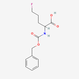 molecular formula C13H16FNO4 B13089930 2-([(Benzyloxy)carbonyl]amino)-5-fluoropentanoic acid 