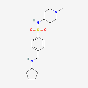 4-((Cyclopentylamino)methyl)-N-(1-methylpiperidin-4-yl)benzenesulfonamide