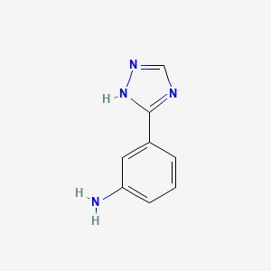 molecular formula C8H8N4 B1308995 3-(4H-1,2,4-triazol-3-yl)aniline CAS No. 6219-57-4