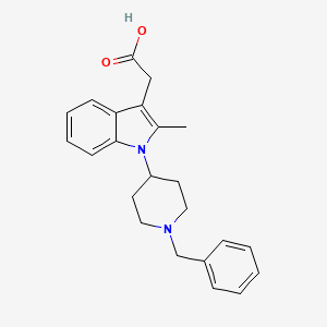 molecular formula C23H26N2O2 B13089956 2-(1-(1-Benzylpiperidin-4-YL)-2-methyl-1H-indol-3-YL)acetic acid 