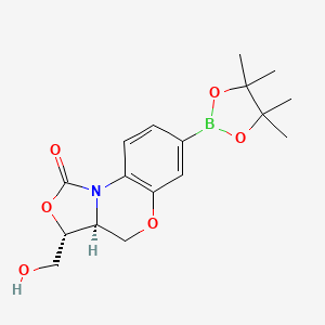 (3R,3aS)-3-(Hydroxymethyl)-7-(4,4,5,5-tetramethyl-1,3,2-dioxaborolan-2-yl)-3a,4-dihydrobenzo[b]oxazolo[3,4-d][1,4]oxazin-1(3H)-one