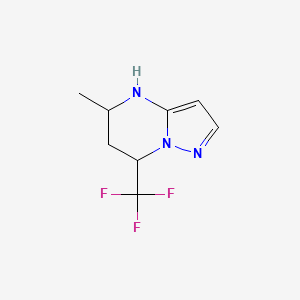 molecular formula C8H10F3N3 B13089996 5-Methyl-7-(trifluoromethyl)-4,5,6,7-tetrahydropyrazolo[1,5-A]pyrimidine 