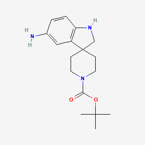 molecular formula C17H25N3O2 B13090032 tert-Butyl 5-aminospiro[indoline-3,4'-piperidine]-1'-carboxylate CAS No. 1260897-95-7