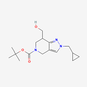 tert-butyl 2-(cyclopropylmethyl)-7-(hydroxymethyl)-6,7-dihydro-2H-pyrazolo[4,3-c]pyridine-5(4H)-carboxylate