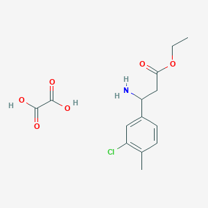 molecular formula C14H18ClNO6 B13090048 Ethyl 3-amino-3-(3-chloro-4-methylphenyl)propanoate oxalate 