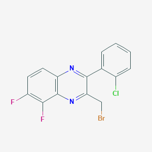 molecular formula C15H8BrClF2N2 B13090050 3-(Bromomethyl)-2-(2-chlorophenyl)-5,6-difluoroquinoxaline 