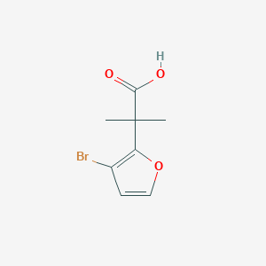 molecular formula C8H9BrO3 B13090093 2-(3-Bromofuran-2-yl)-2-methylpropanoic acid CAS No. 1339111-85-1