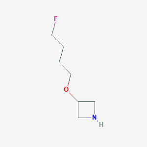molecular formula C7H14FNO B13090096 3-(4-Fluorobutoxy)azetidine 